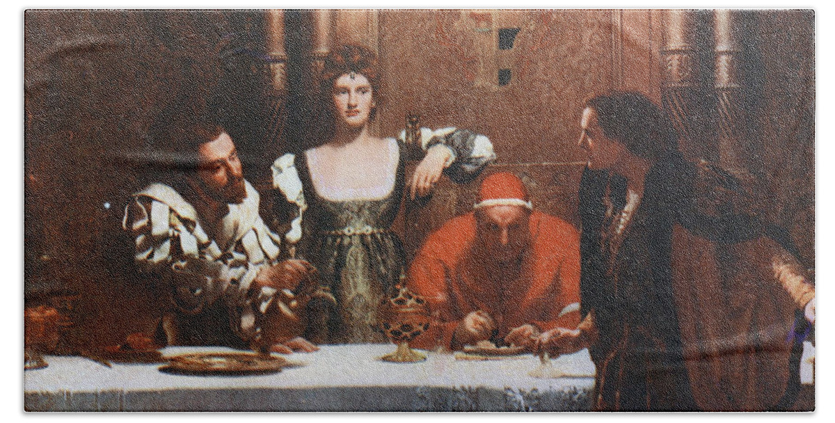 John Collier A Glass of Wine with Caesar Borgia Wall Art Poster Print